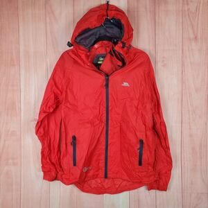 Trespass TP75 Packaway Qikpac Jacket Womens XS Orange-Red Waterproof